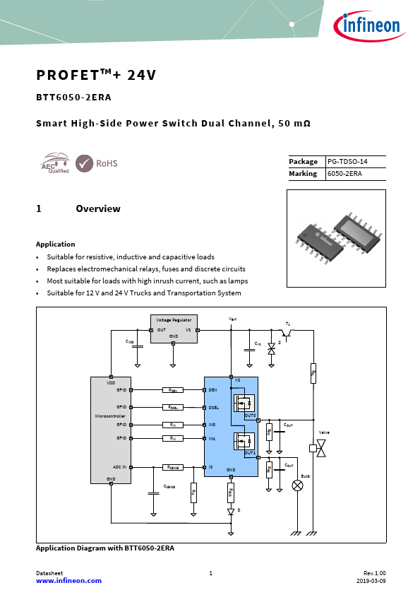 BTT6050-2ERA Datasheet Preview