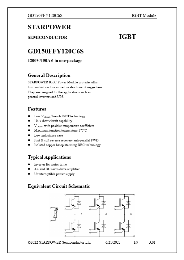 GD150FFY120C6S Datasheet Preview
