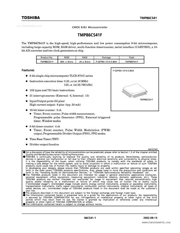 TMP86FS41F