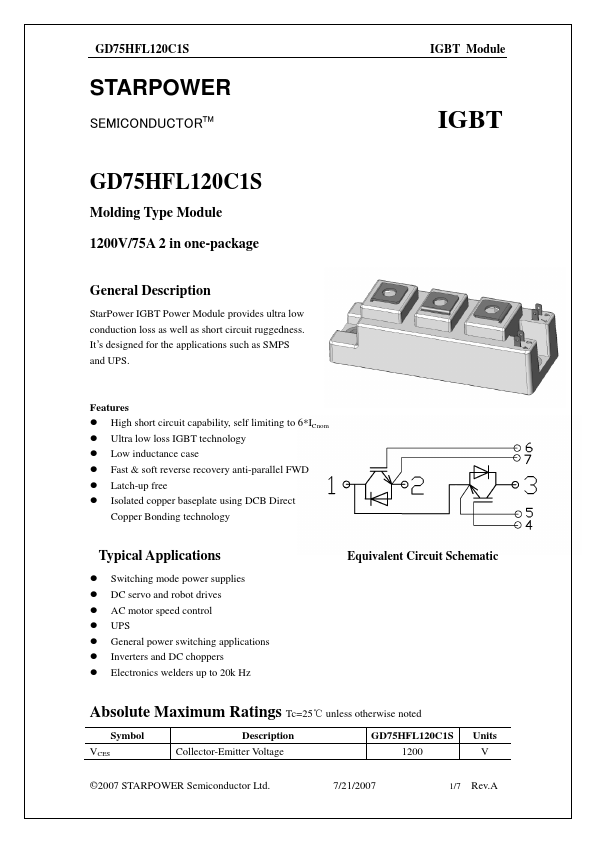 GD75HFL120C1S Datasheet Preview
