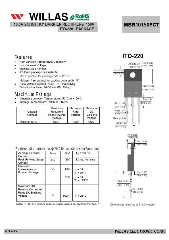 MBR10150FCT