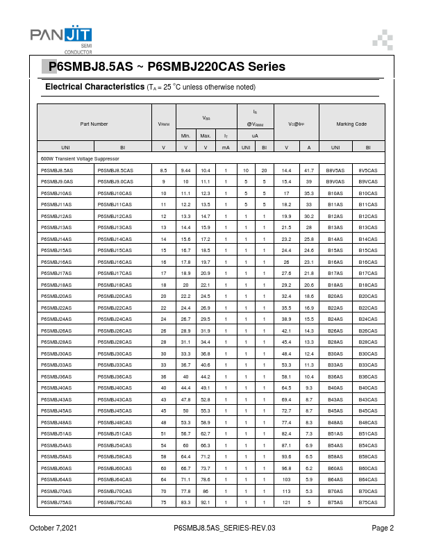 P6SMBJ9.0AS