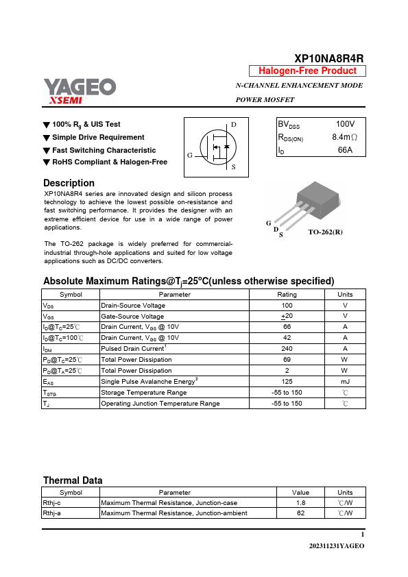 XP10NA8R4R Datasheet Preview