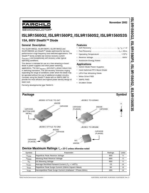 ISL9R1560S3S