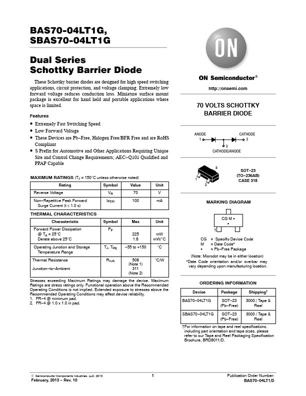 BAS70-04LT1G