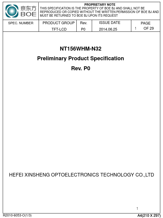 NT156WHM-N32