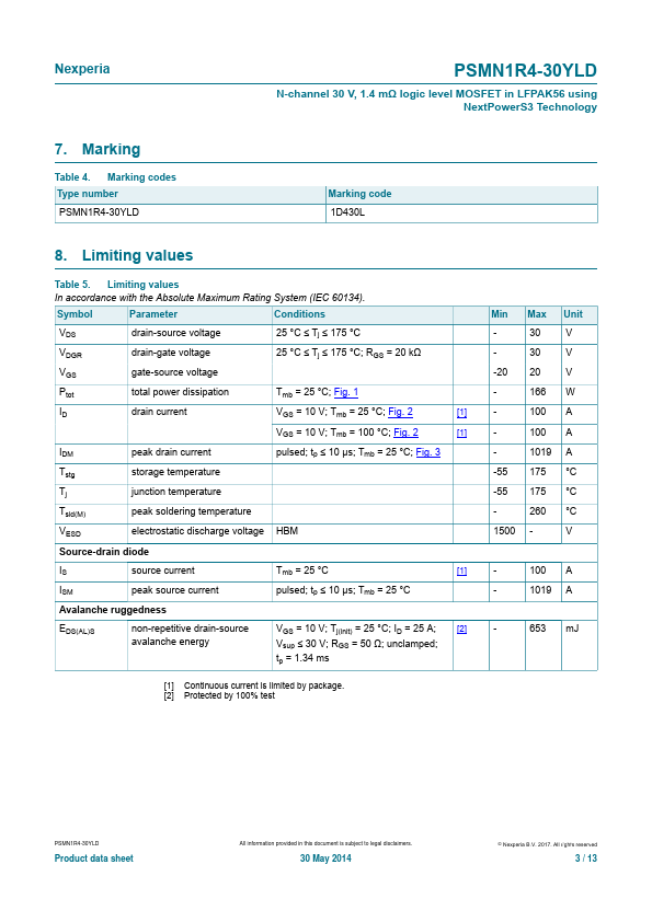 PSMN1R4-30YLD