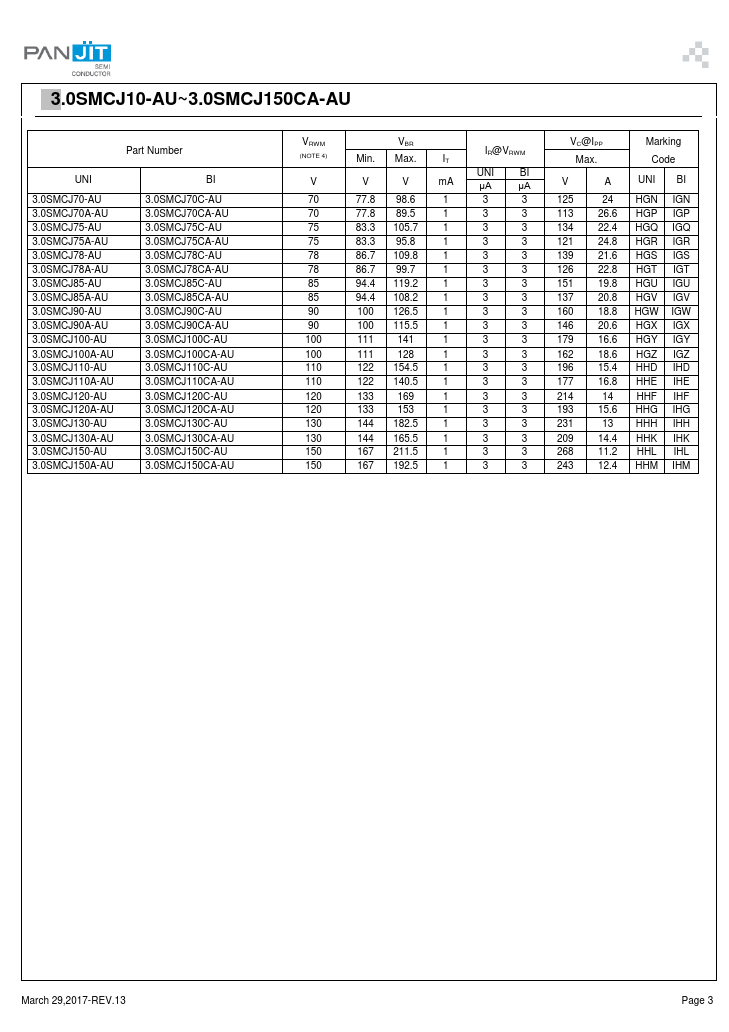 3.0SMCJ11A-AU