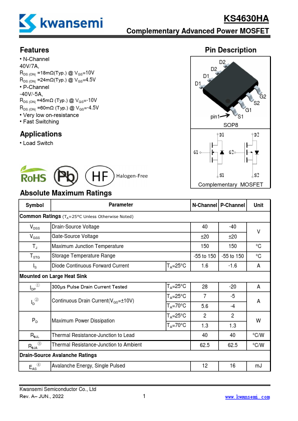 KS4630HA Datasheet Preview