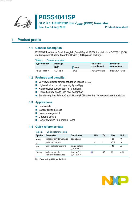 PBSS4041SP