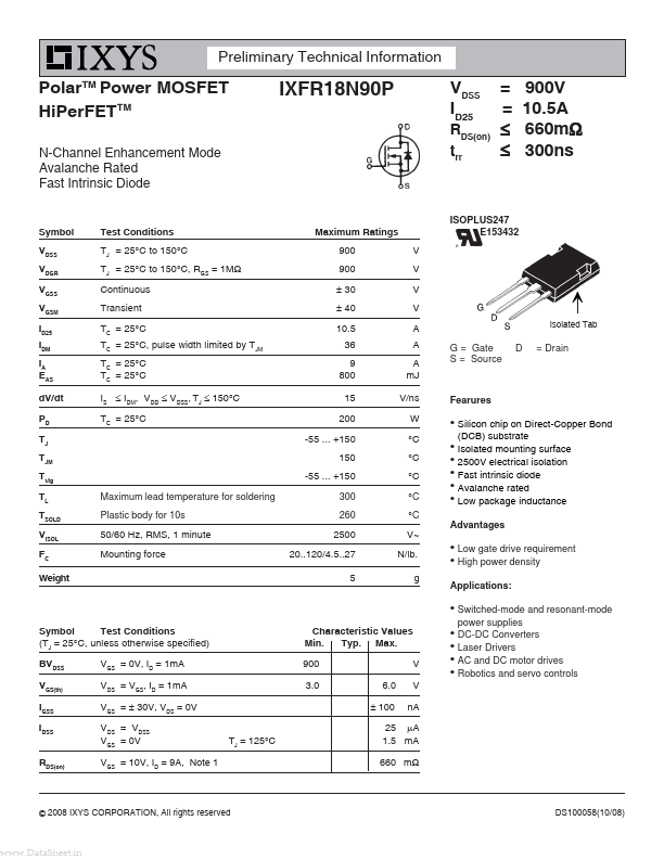 IXFR18N90P