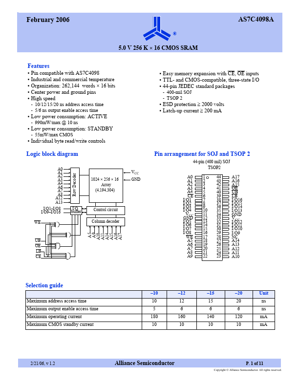 AS7C4098A