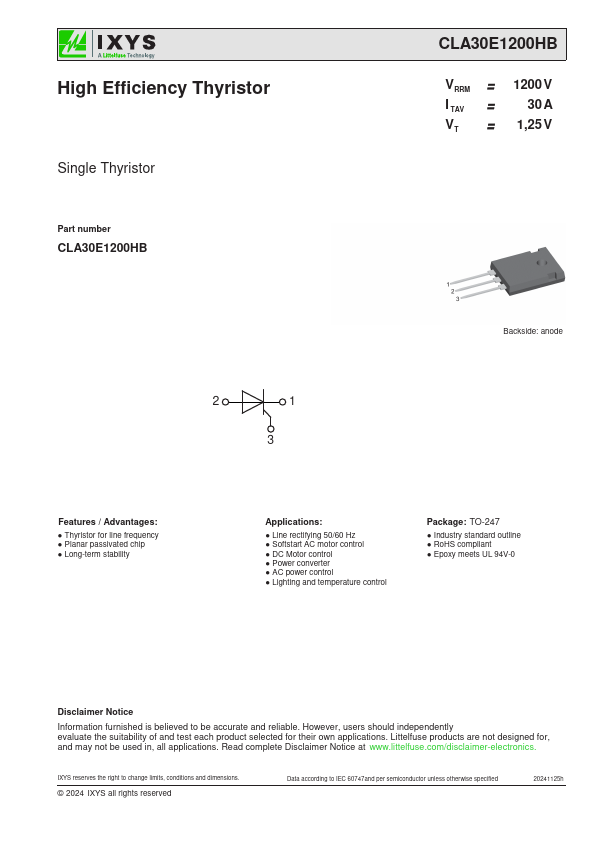 CLA30E1200HB Datasheet Preview