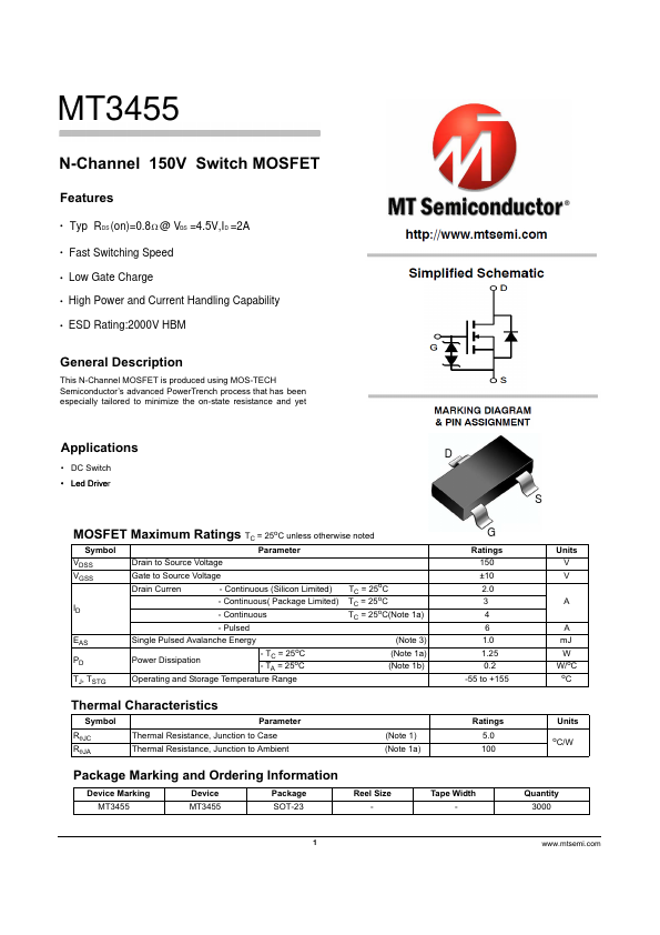 MT3455 Datasheet Preview