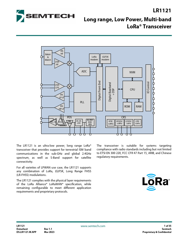 LR1121 Datasheet Preview