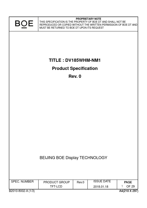 DV185WHM-NM1 Datasheet Preview