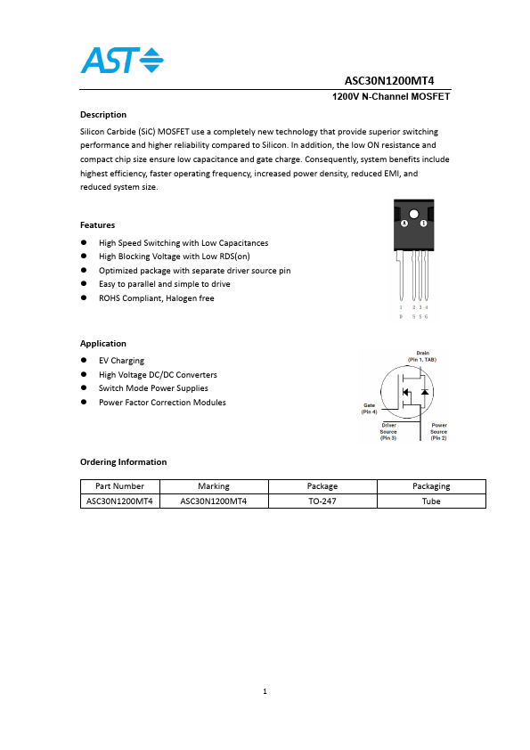 ASC30N1200MT4 Datasheet Preview