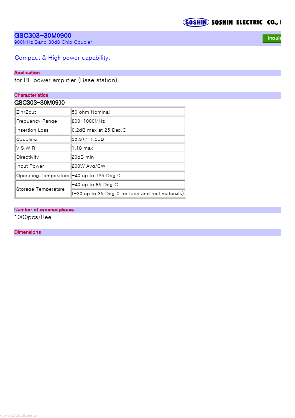 GSC303-30M0900