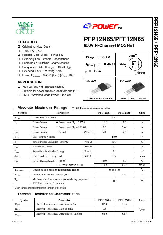 PFP12N65