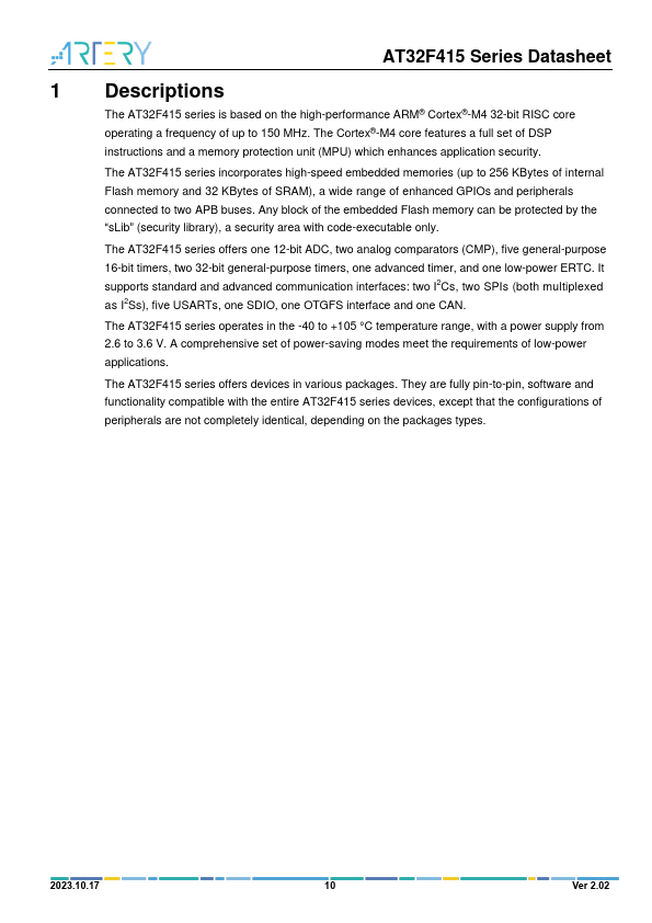 AT32F415R8T7 page 3 preview