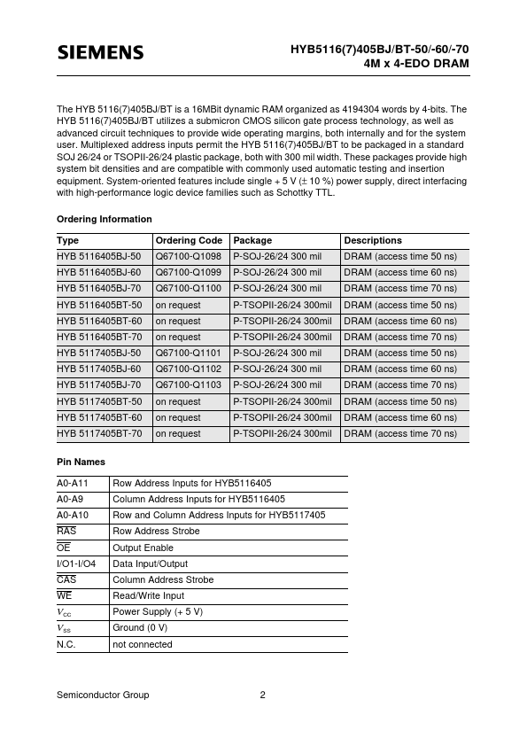 HYB5116405BT-70