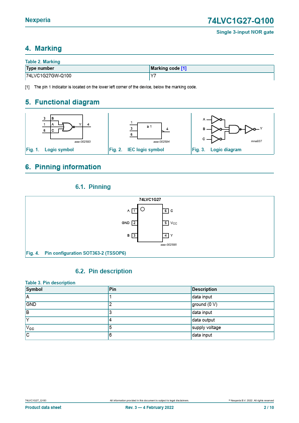 74LVC1G27-Q100