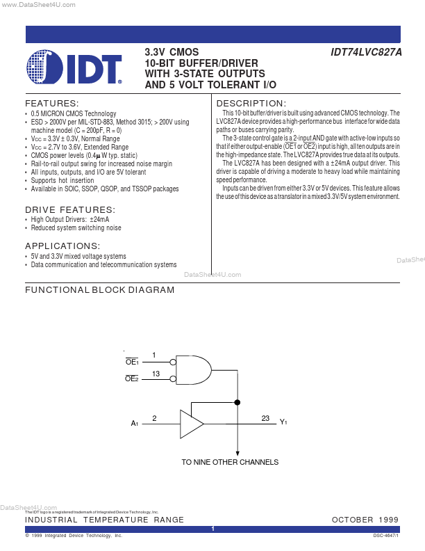 IDT74LVC827A