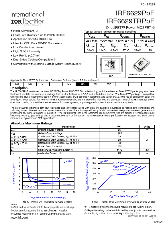 IRF6629TRPBF