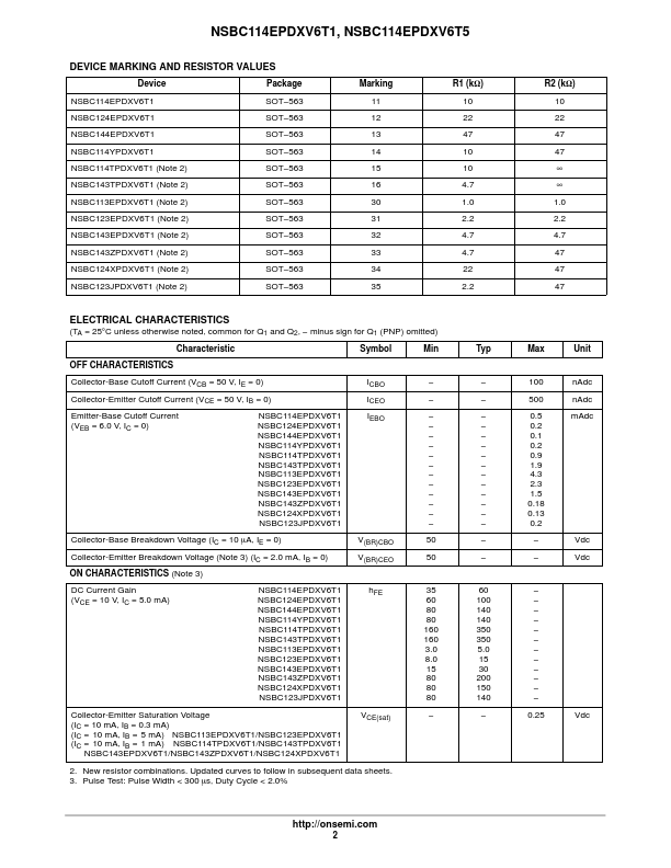 NSBC114EPDXV6T5