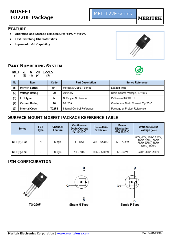 MFT10N16A5T22FS