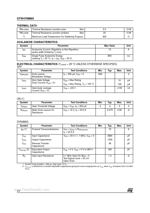 STW47NM60