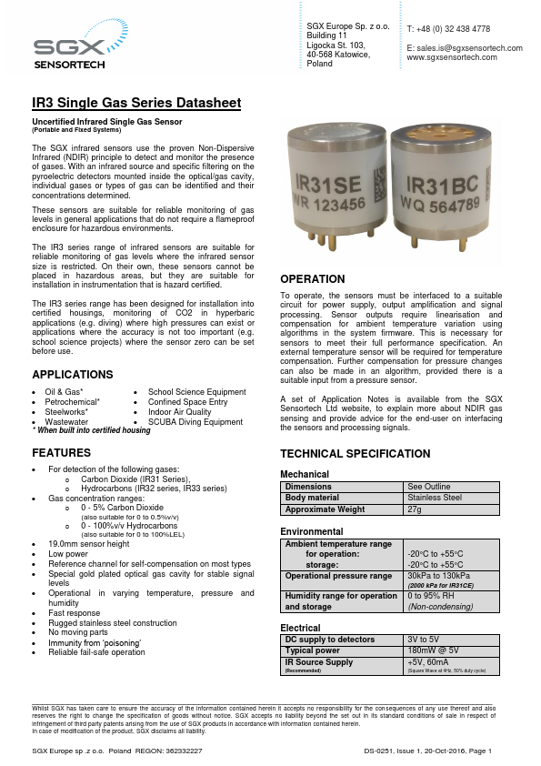 IR31SE Datasheet Preview