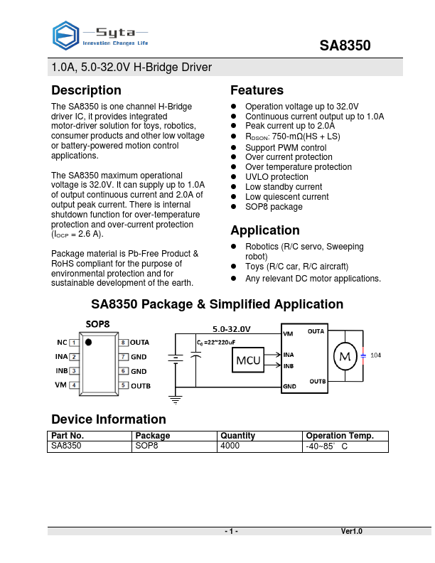 SA8350 Datasheet Preview
