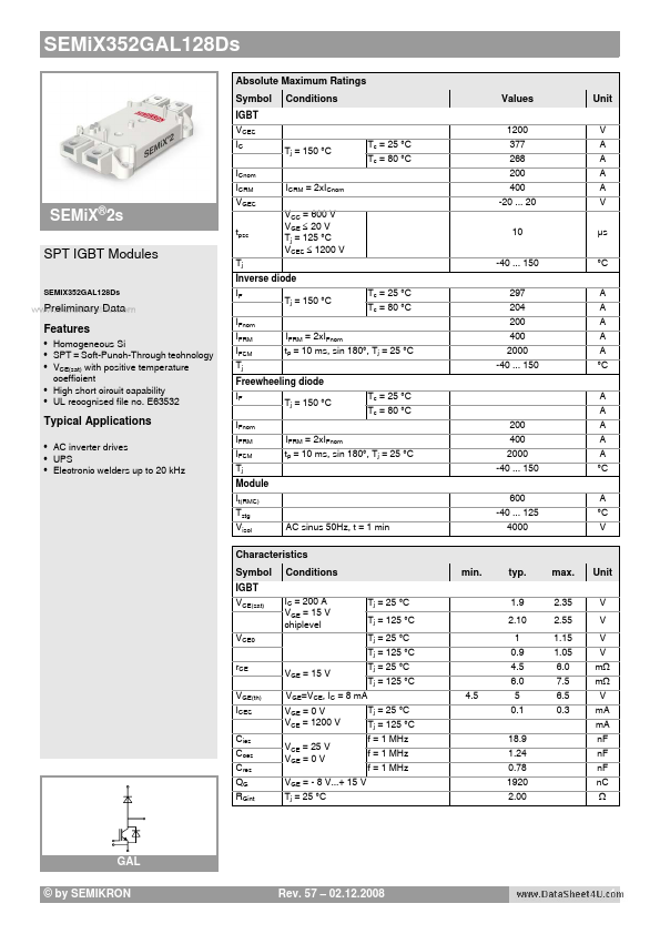 SEMIX352GAL128DS