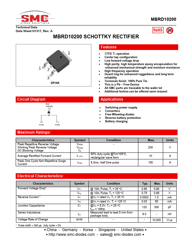 MBRD10200 Datasheet Preview