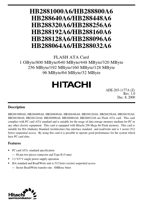 HB288320A6 Datasheet Preview