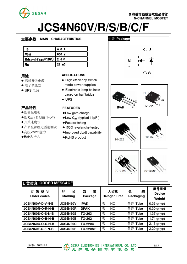 JCS4N60B