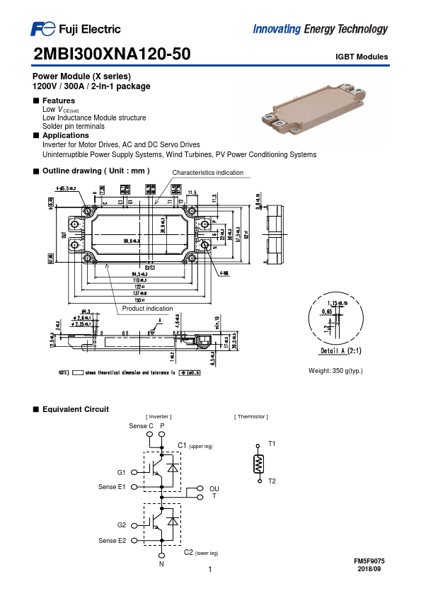 2MBI300XNA120-50 Datasheet Preview