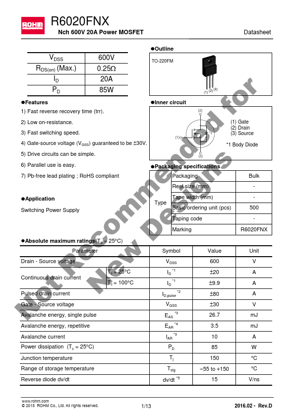 R6020FNX