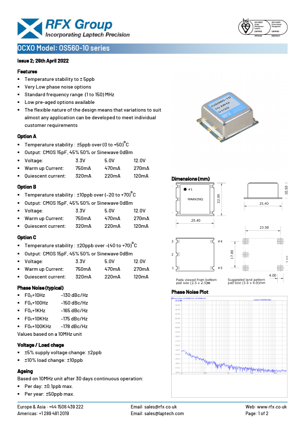 OS560-10 Datasheet Preview