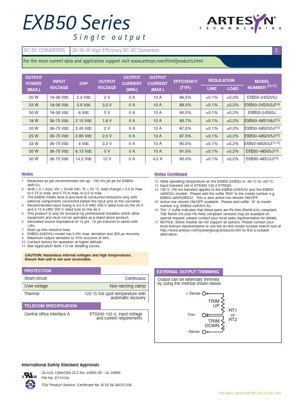 EXB50-48D05-3V3-RJ