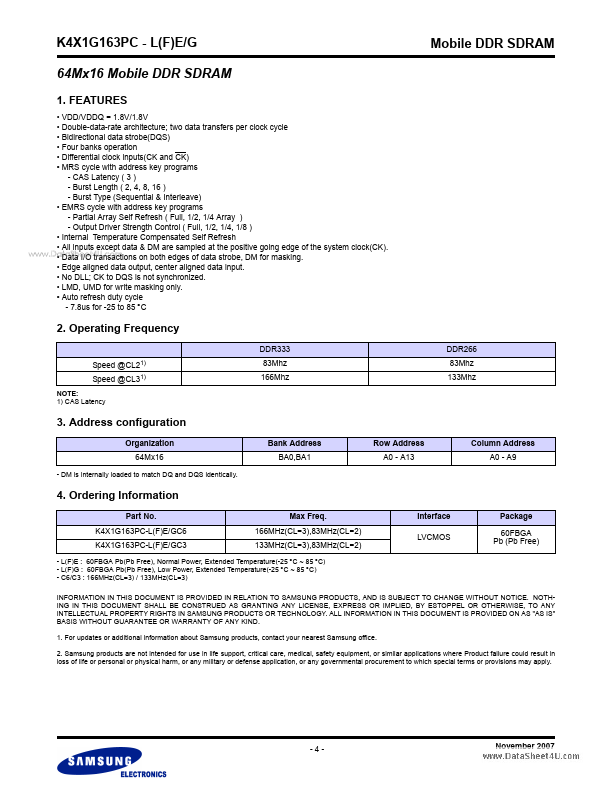 K4X1G163PC-FE