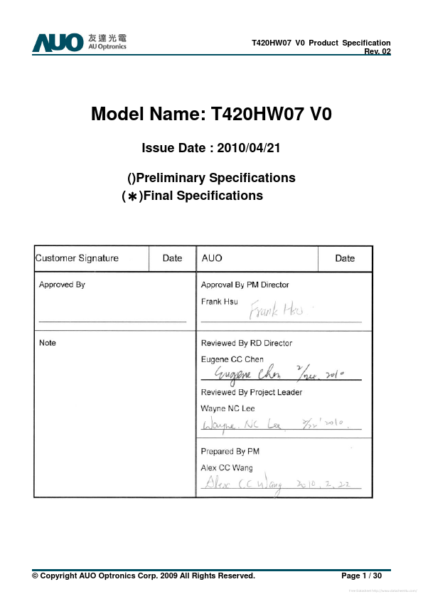 T420HW07-V0