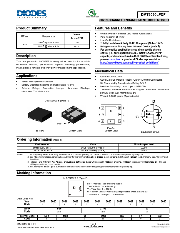 DMT8030LFDF