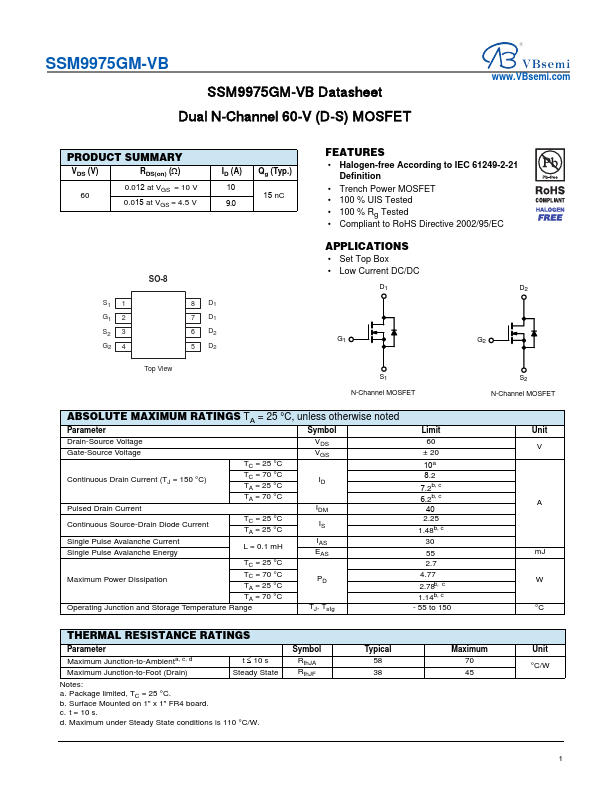 SSM9975GM Datasheet Preview