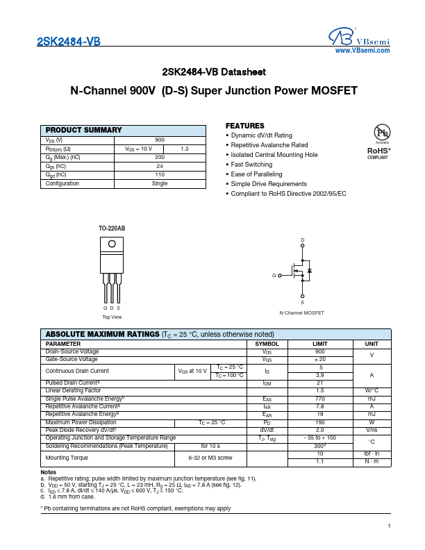 2SK2484 Datasheet Preview
