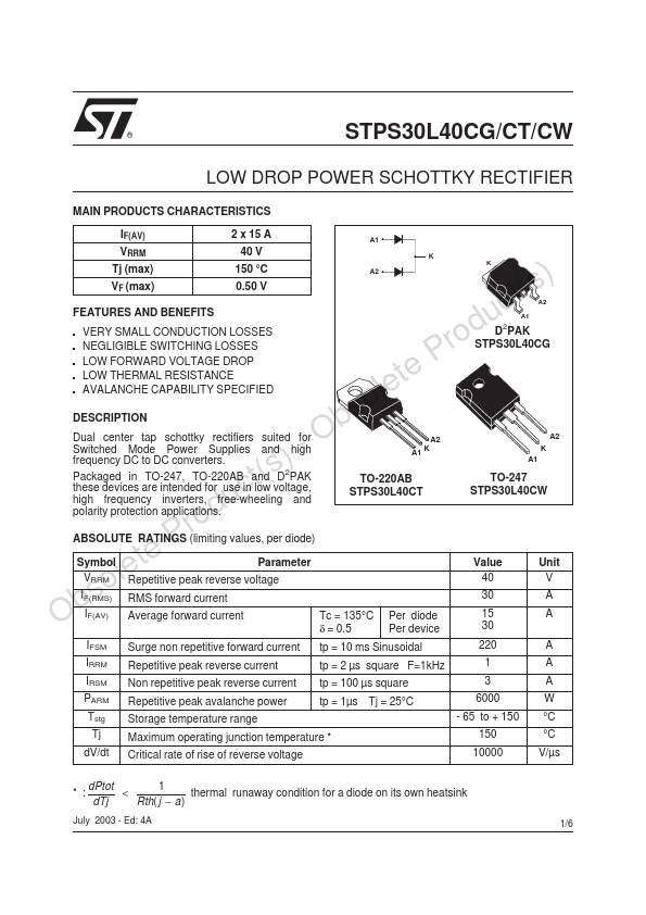 STPS30L40CG