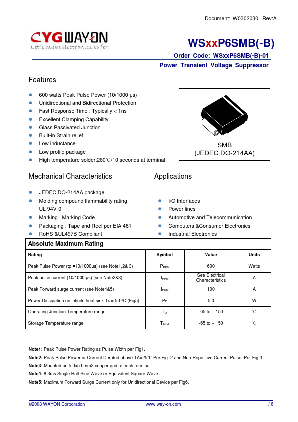 WS12P6SMB-B