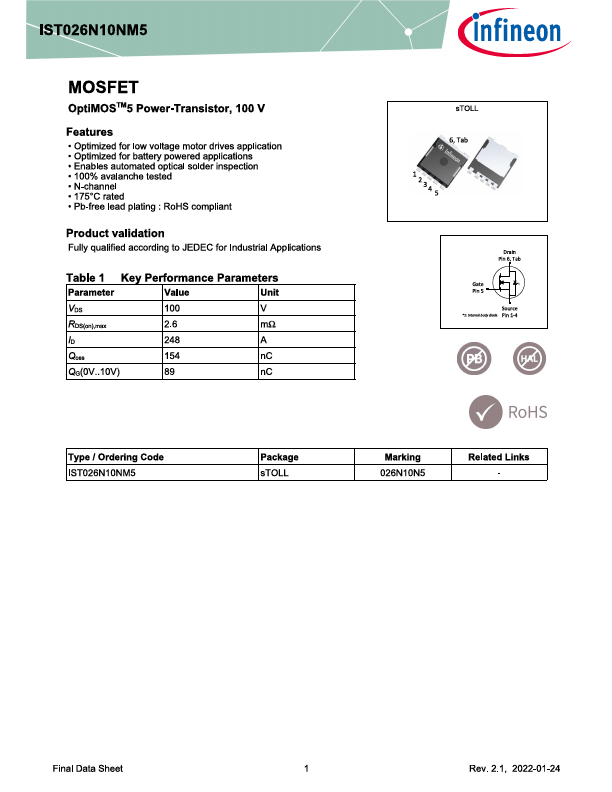 IST026N10NM5