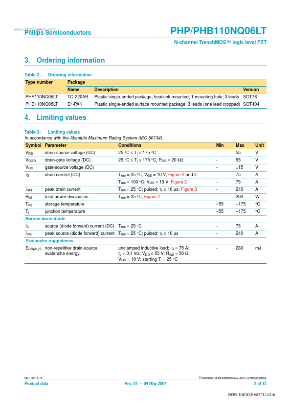 PHB110NQ06LT